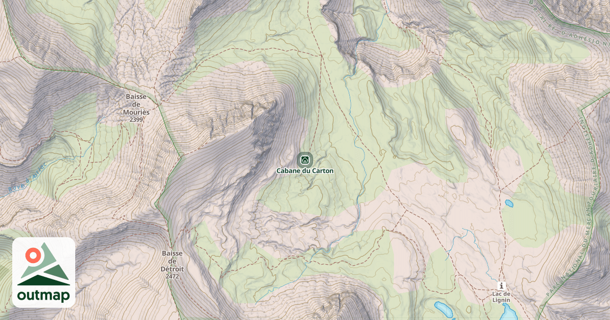 Map of Cabane du Carton