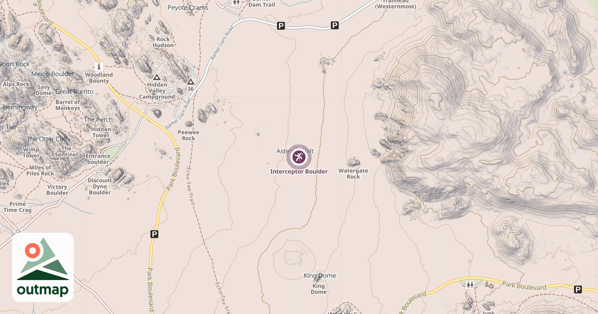 Map of Interceptor Boulder