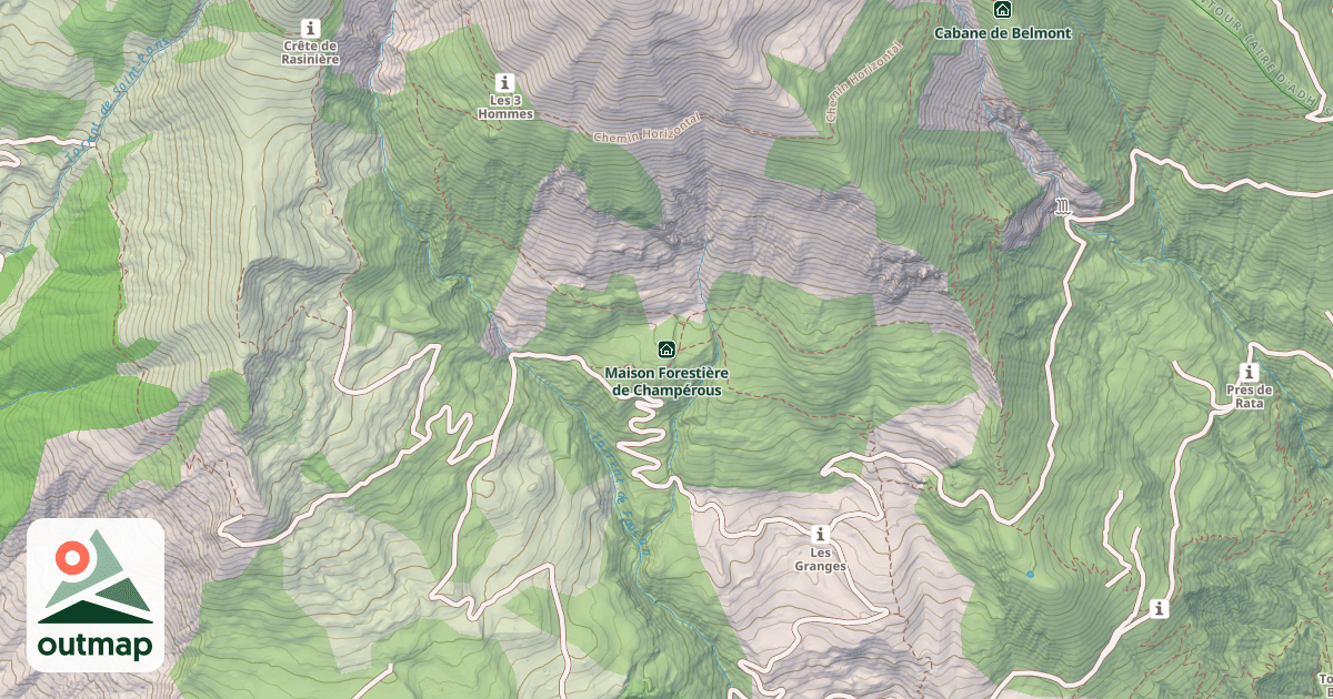 Map of Maison Forestière de Champérous