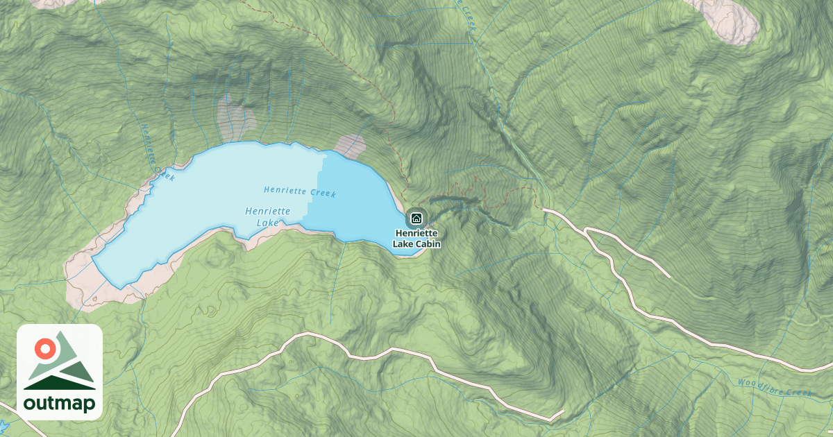 Map of Henriette Lake Cabin