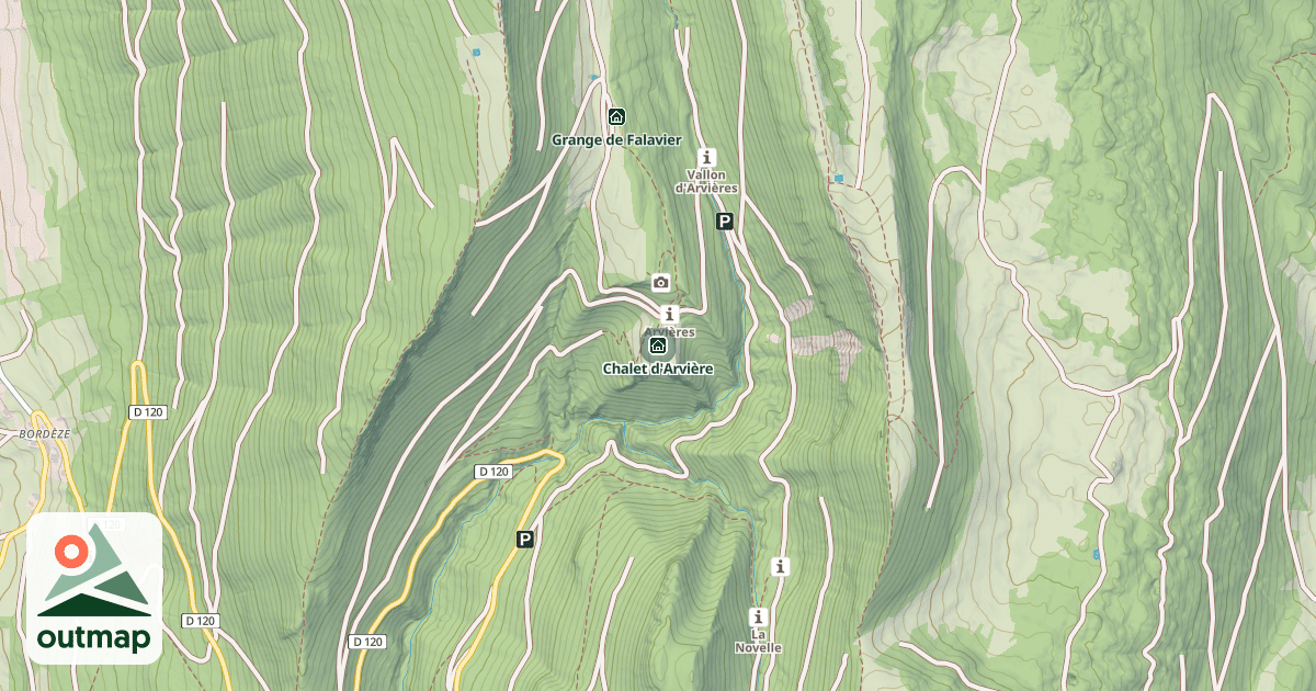 Map of Chalet d'Arvière