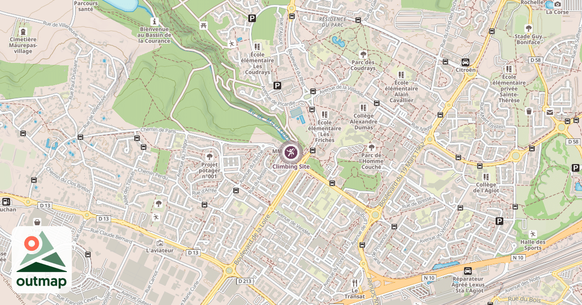 Map of Climbing Site