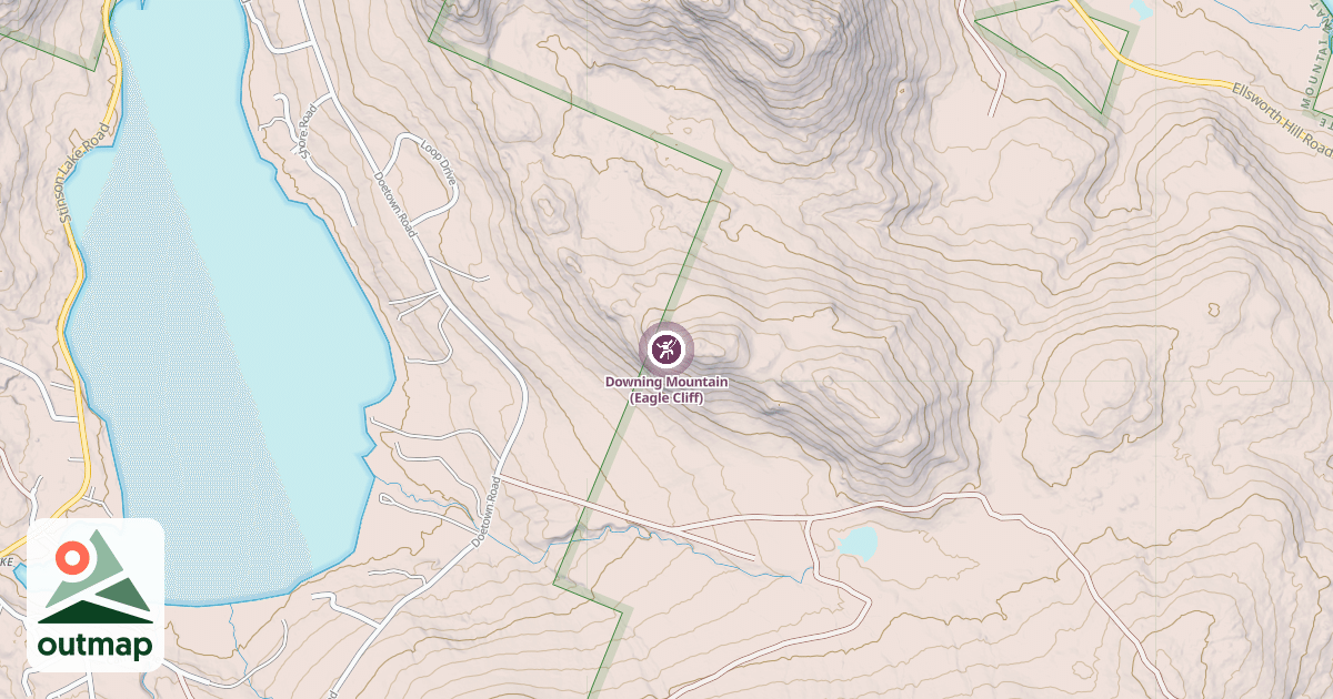 Map of Downing Mountain (Eagle Cliff)
