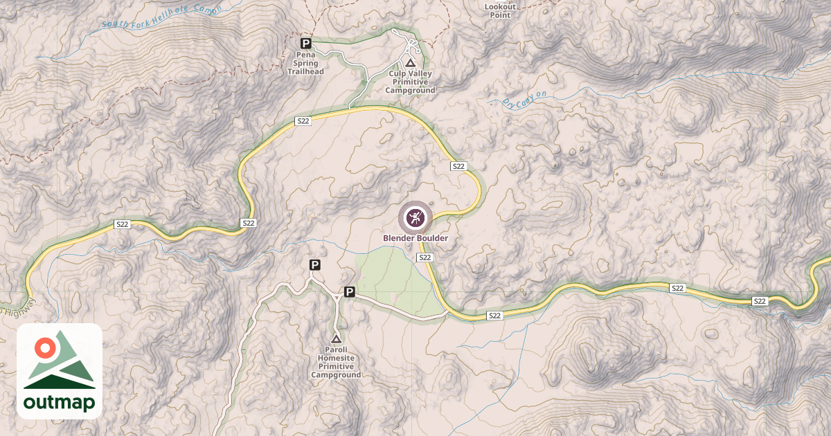 Map of Blender Boulder