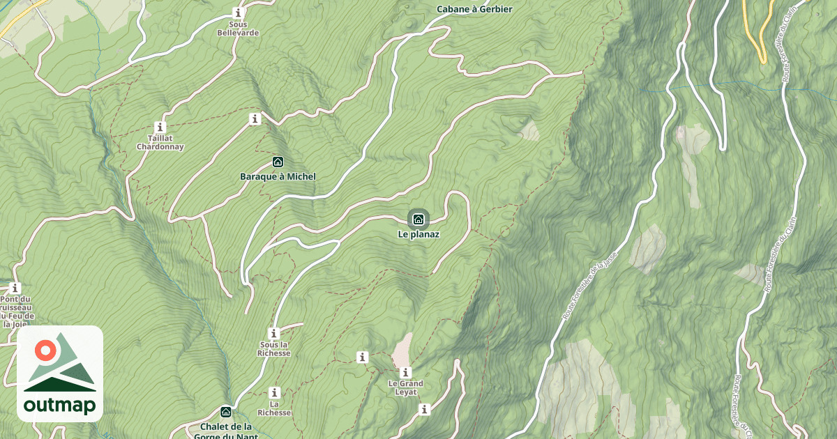 Map of Le planaz