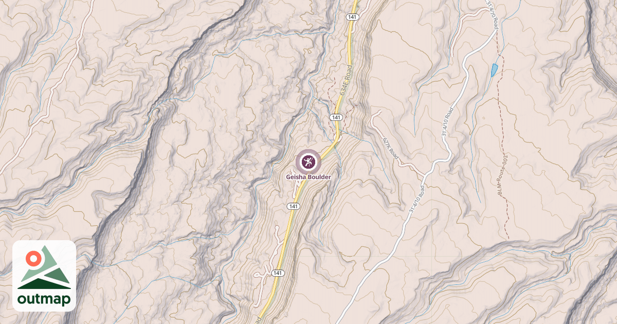 Map of Geisha Boulder