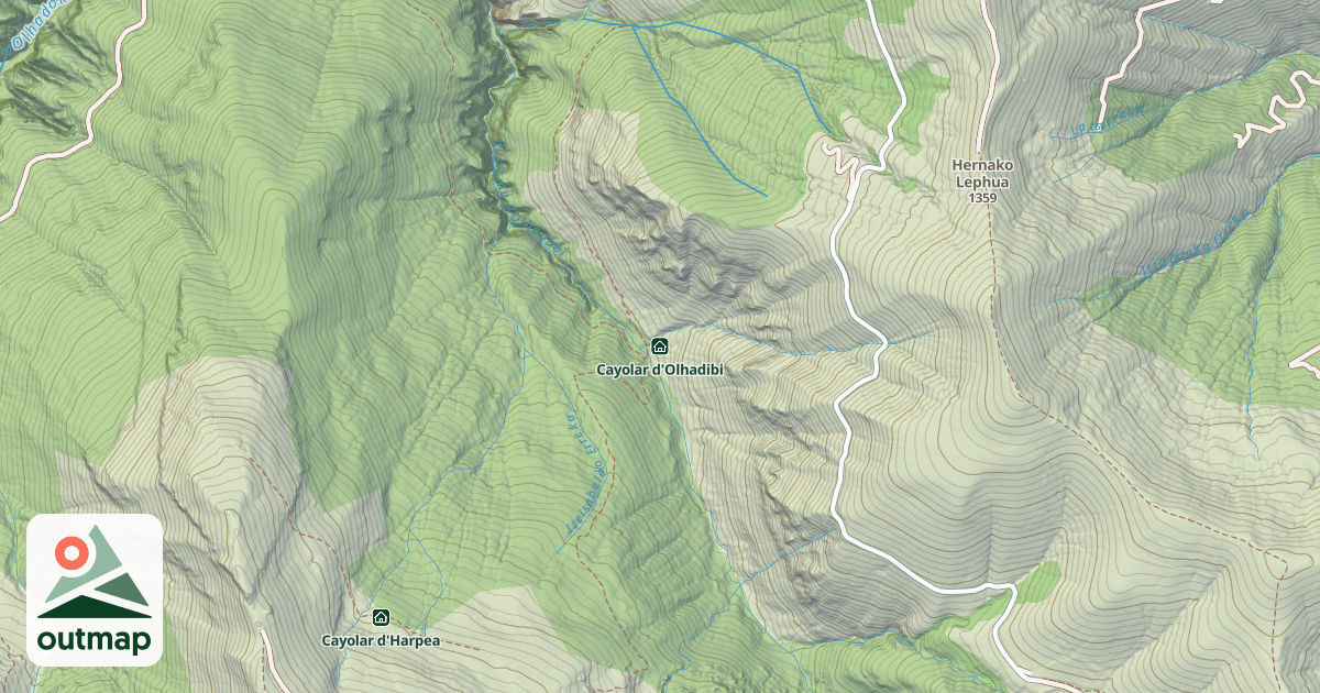 Map of Cayolar d'Olhadibi