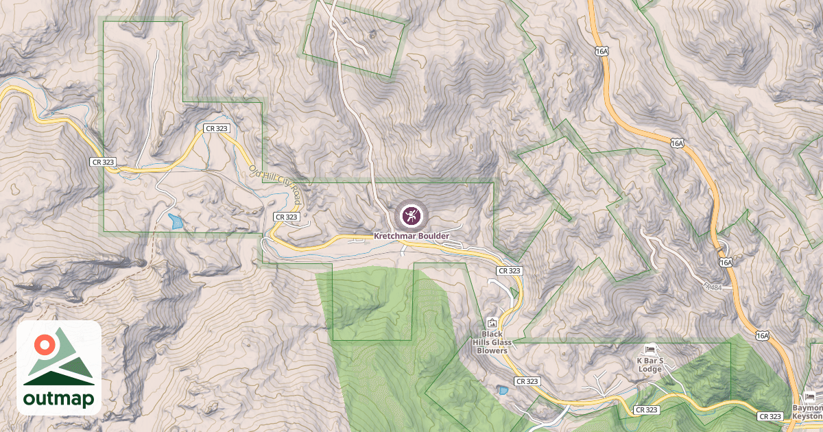 Map of Kretchmar Boulder