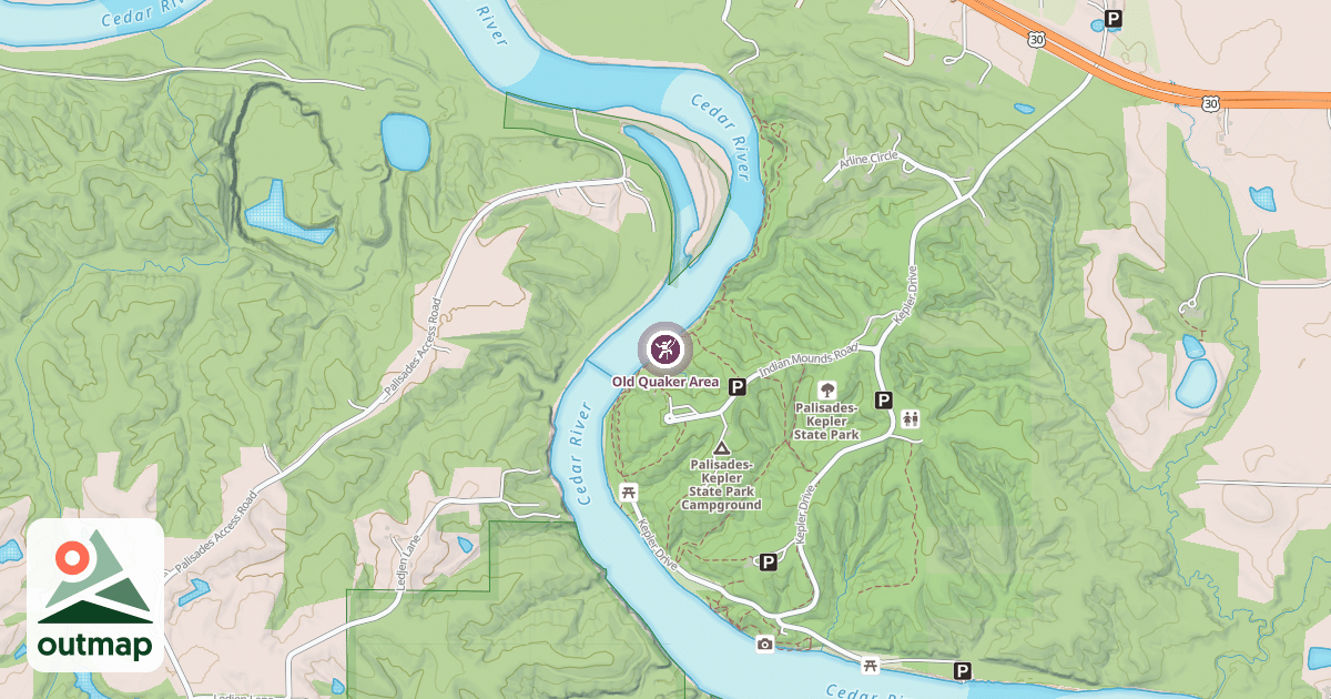Map of Old Quaker Area