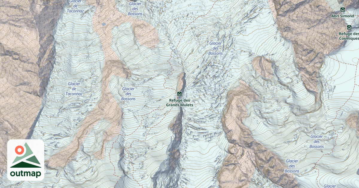 Map of Refuge des Grands Mulets