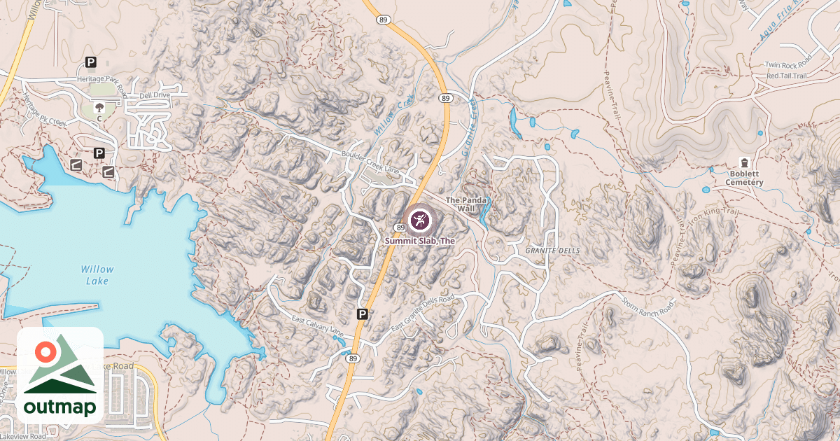 Map of Summit Slab, The