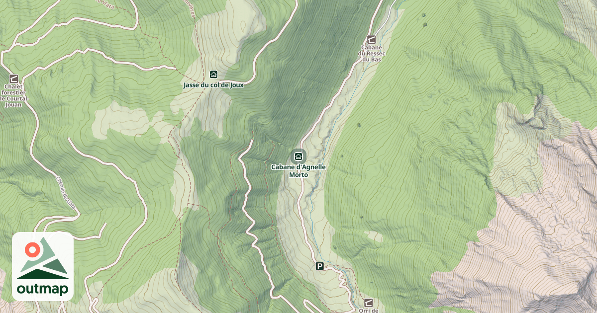 Map of Cabane d'Agnelle Morto