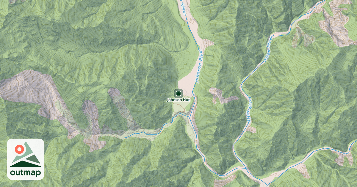 Map of Johnson Hut