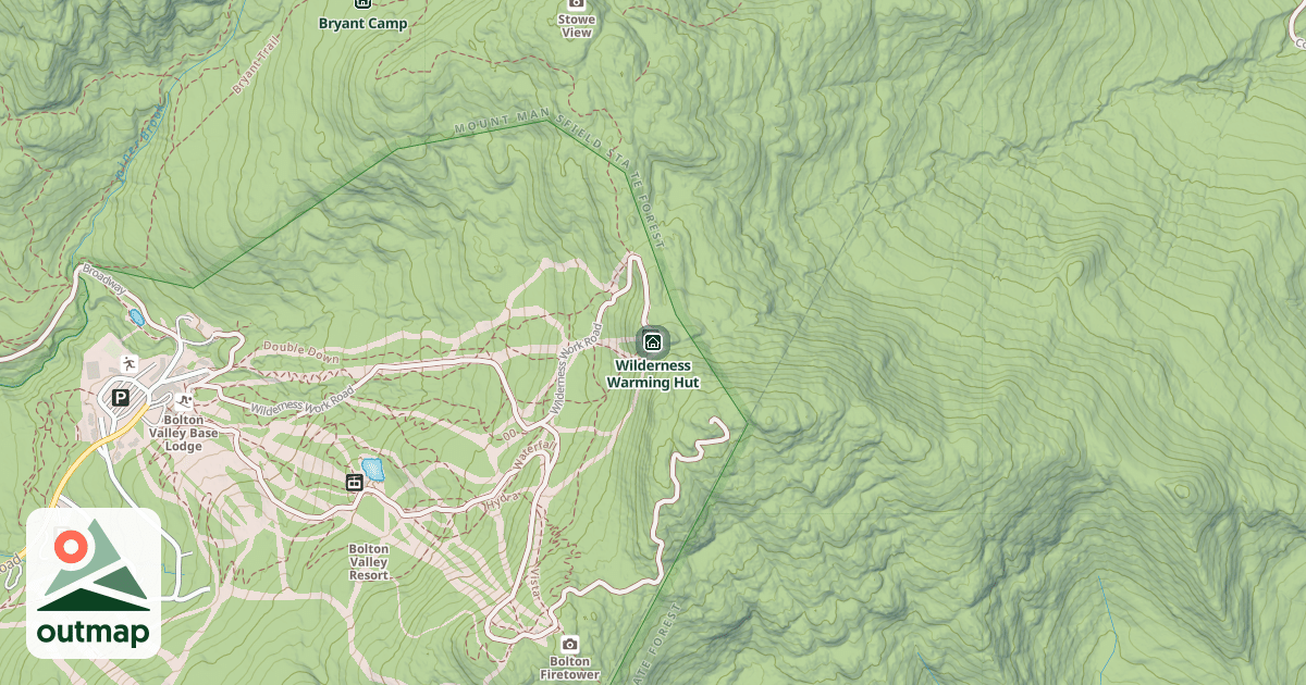 Map of Wilderness Warming Hut