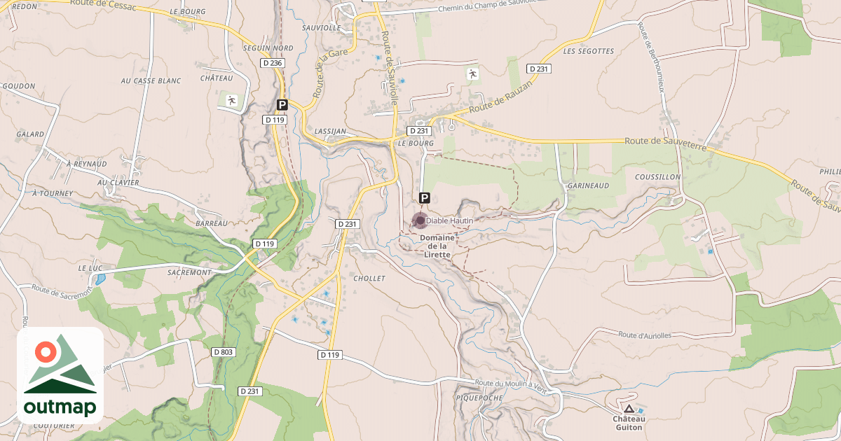 Map of Diable Hautin