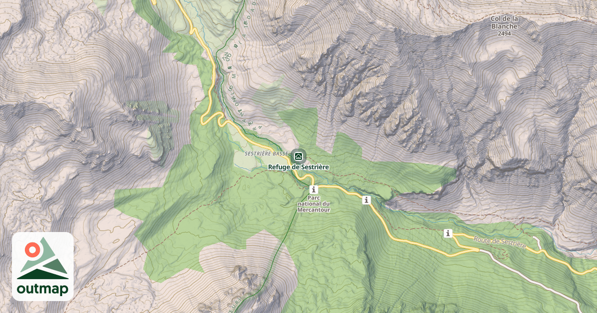 Map of Refuge de Sestrière