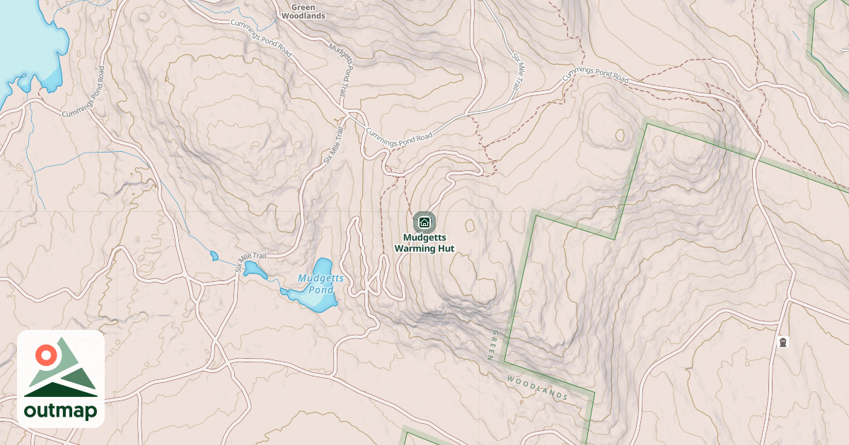 Map of Mudgetts Warming Hut
