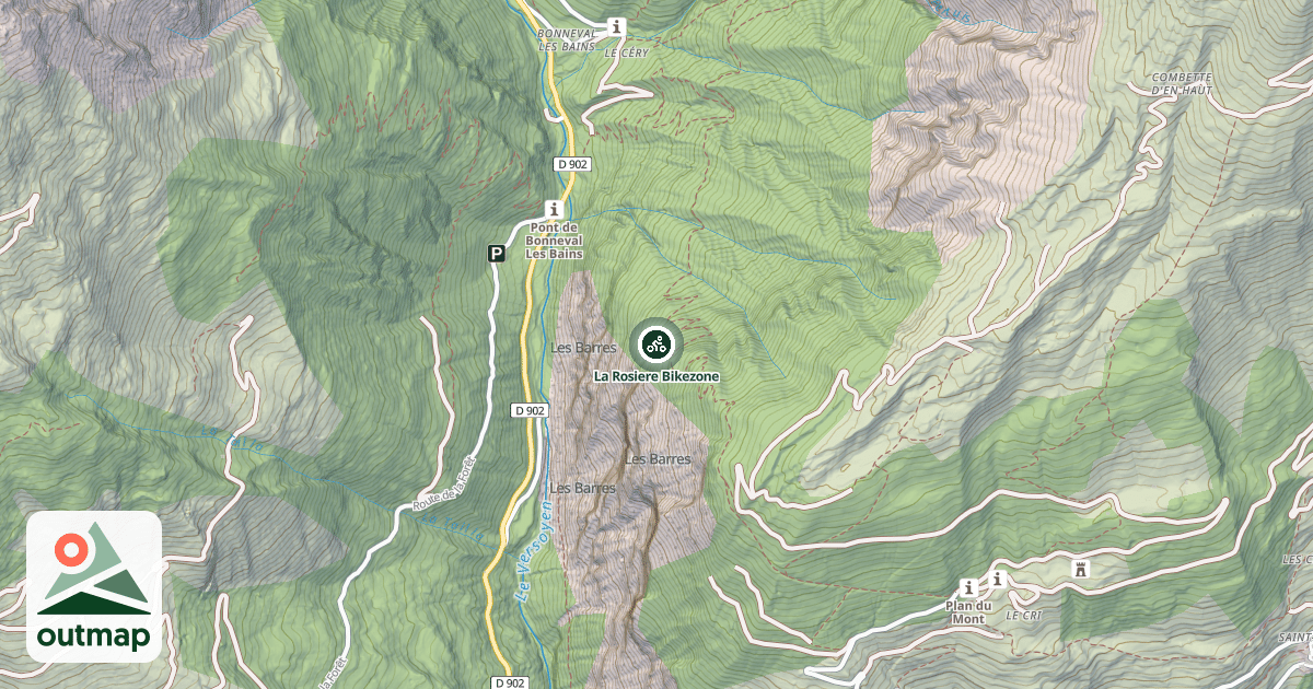 Map of La Rosiere Bikezone