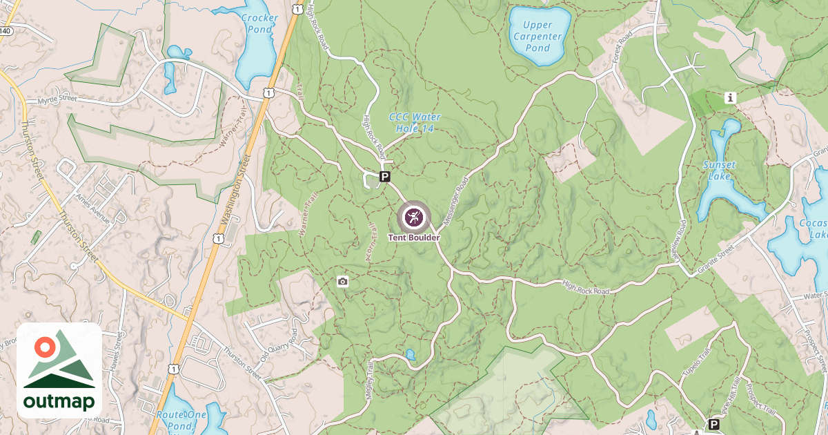 Map of Tent Boulder