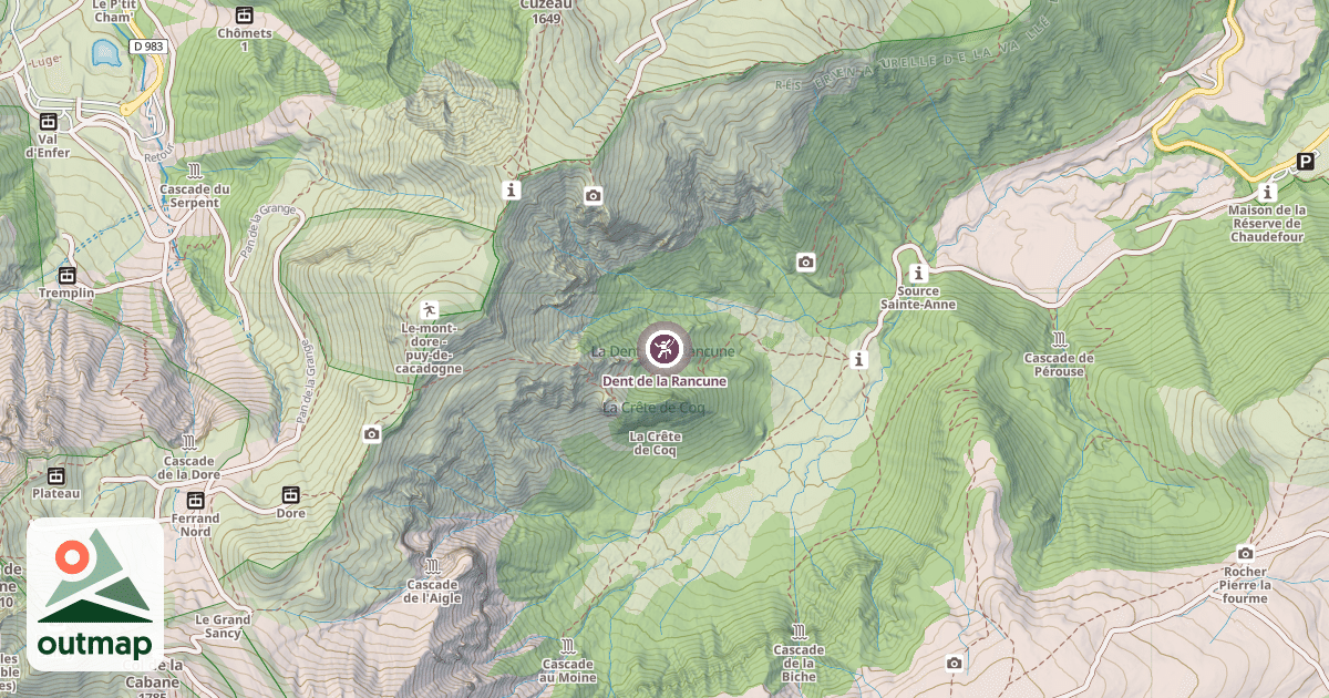 Map of Dent de la Rancune