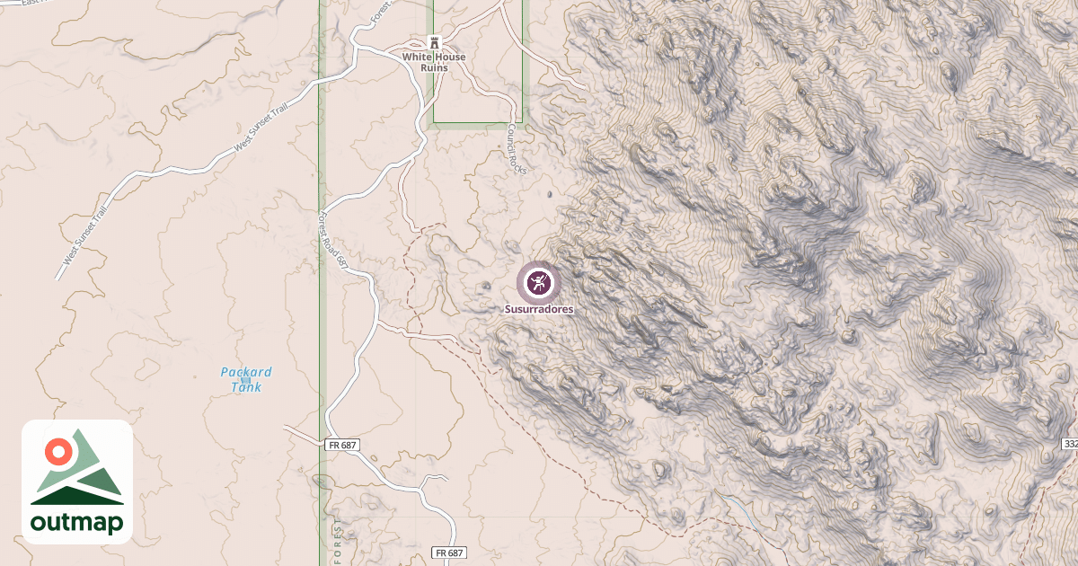 Map of Susurradores