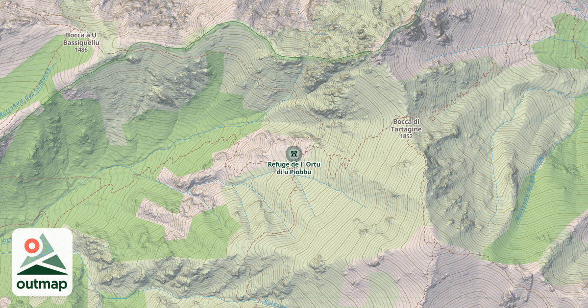 Map of Refuge de l´Ortu di u Piobbu