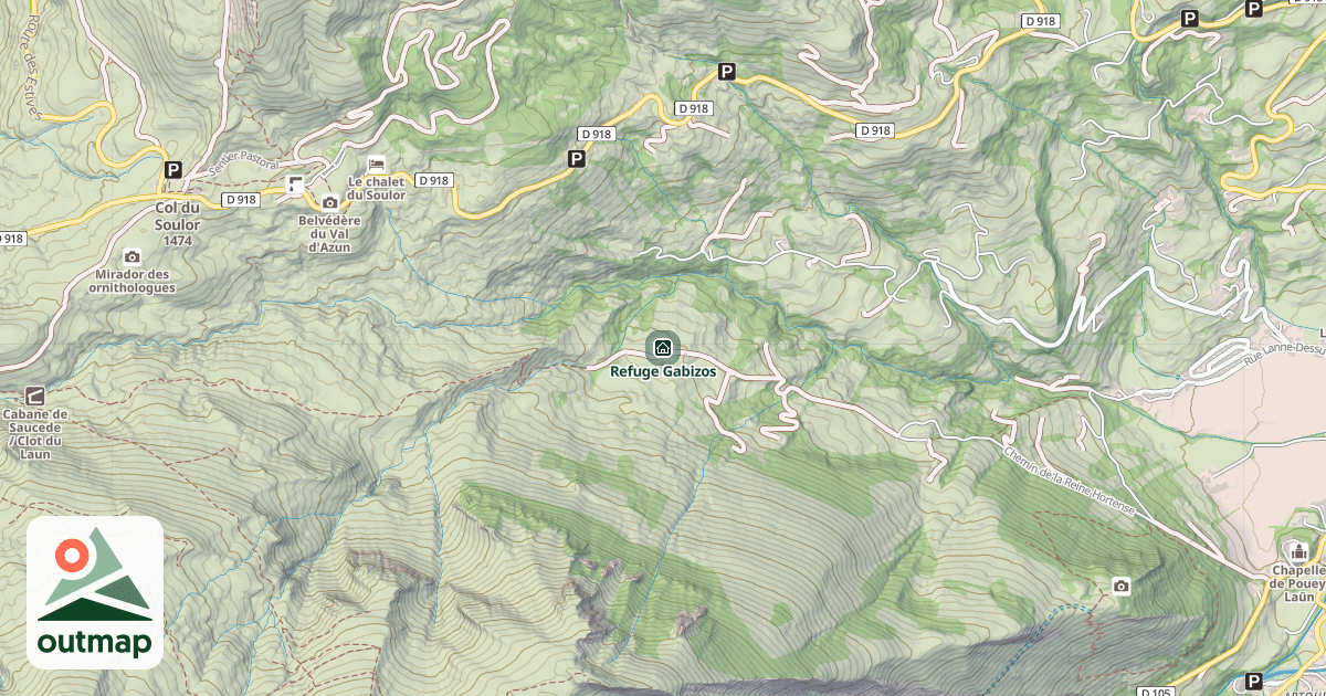 Map of Refuge Gabizos
