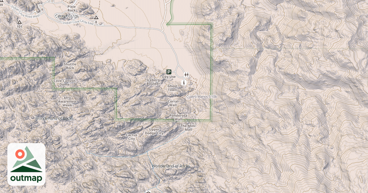 Map of Cuatro Manos