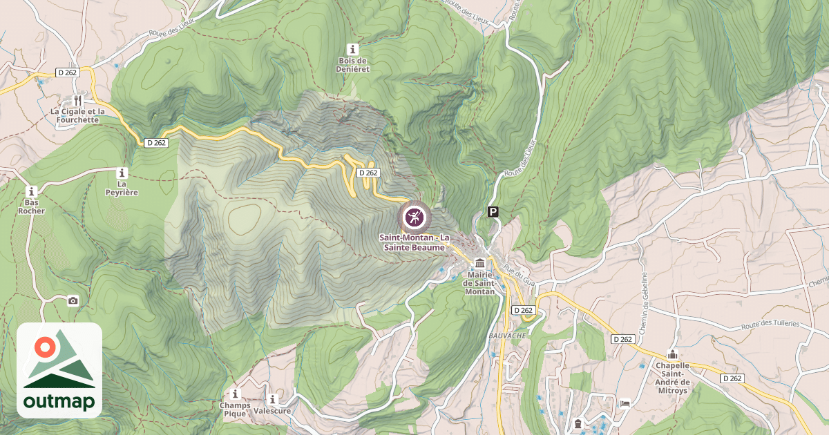 Map of Saint-Montan - La Sainte Beaume