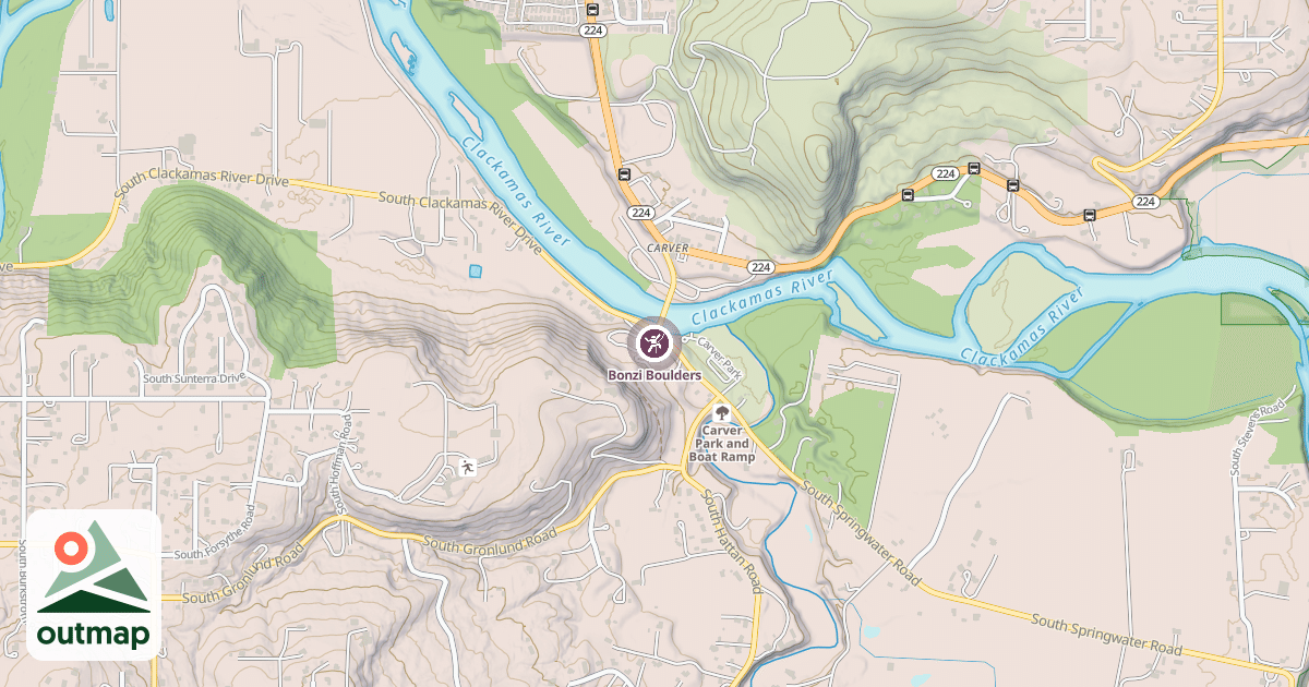 Map of Bonzi Boulders