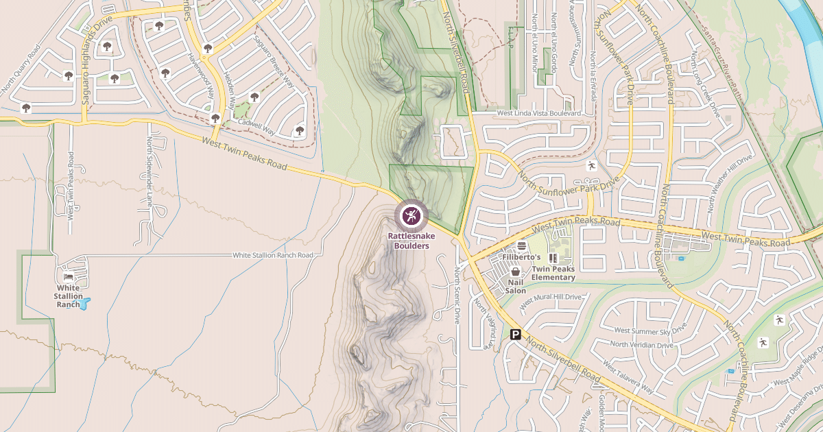 Map preview of Rattlesnake Boulders