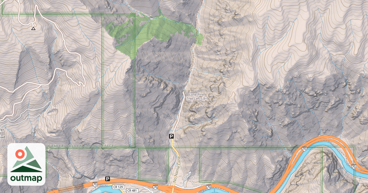 Map of Lone Pine Tree Left
