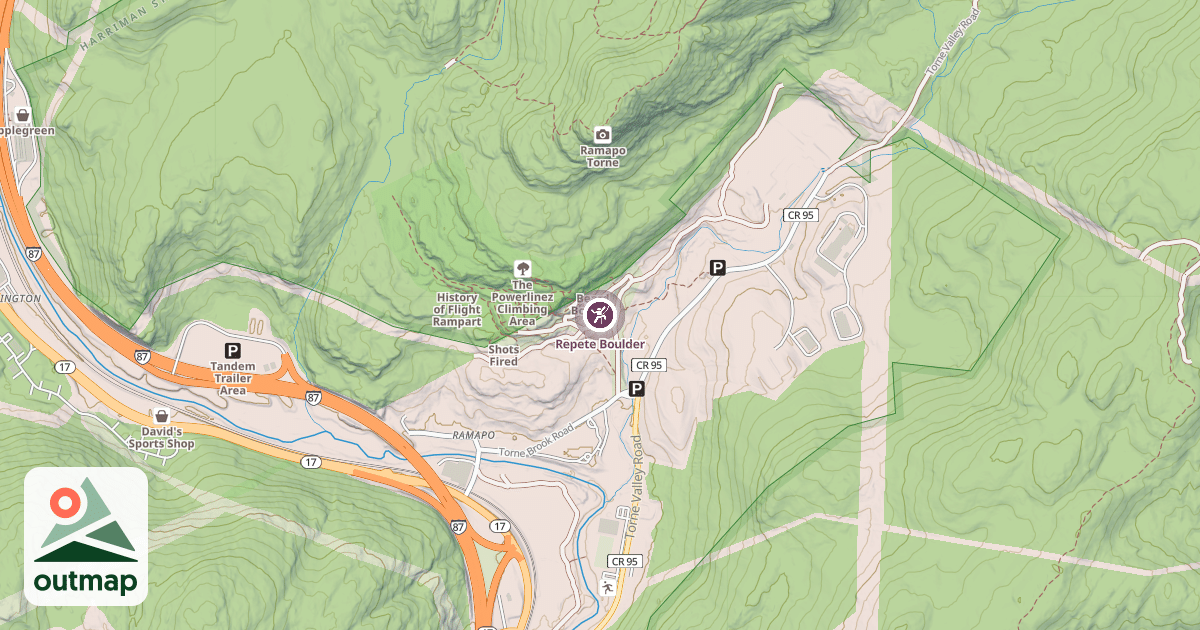 Map of Repete Boulder