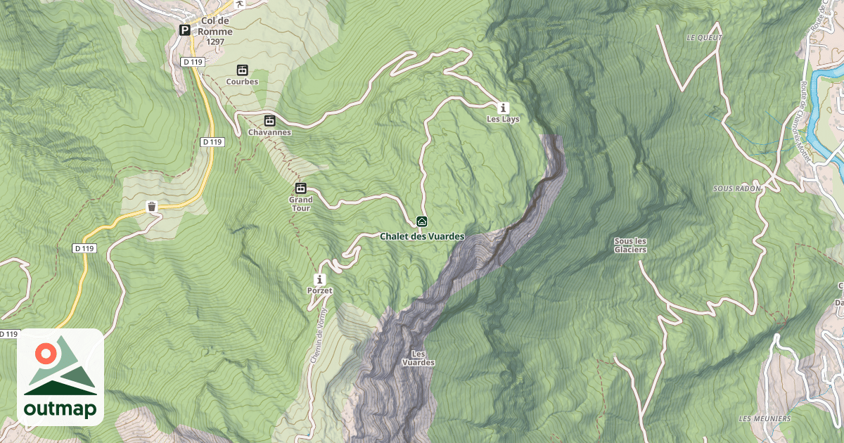 Map of Chalet des Vuardes