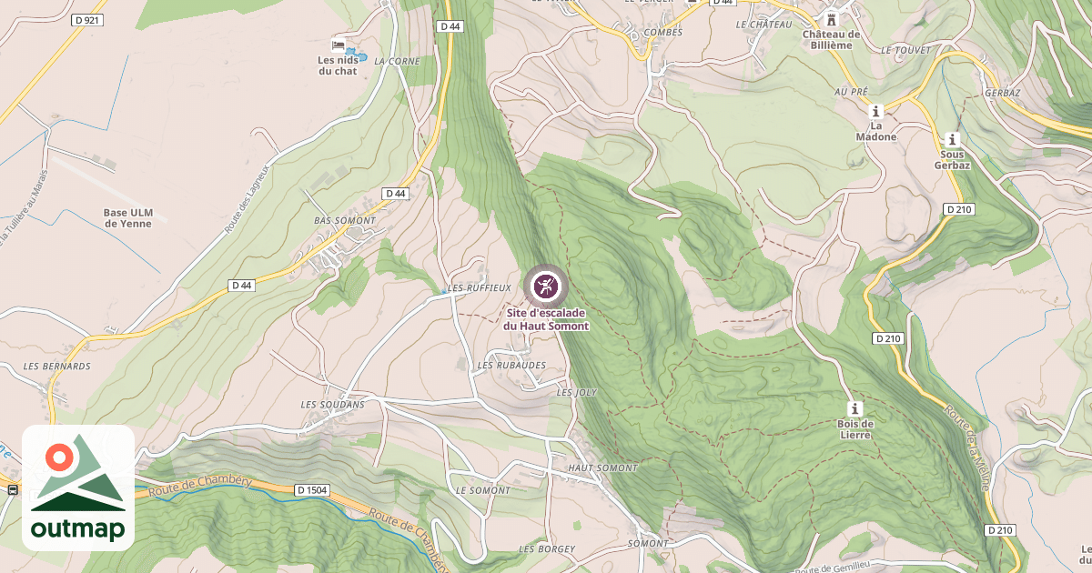 Map of Site d'escalade du Haut Somont
