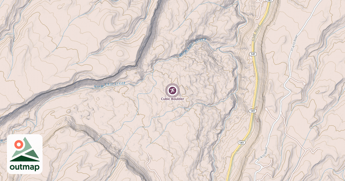 Map of Cubic Boulder