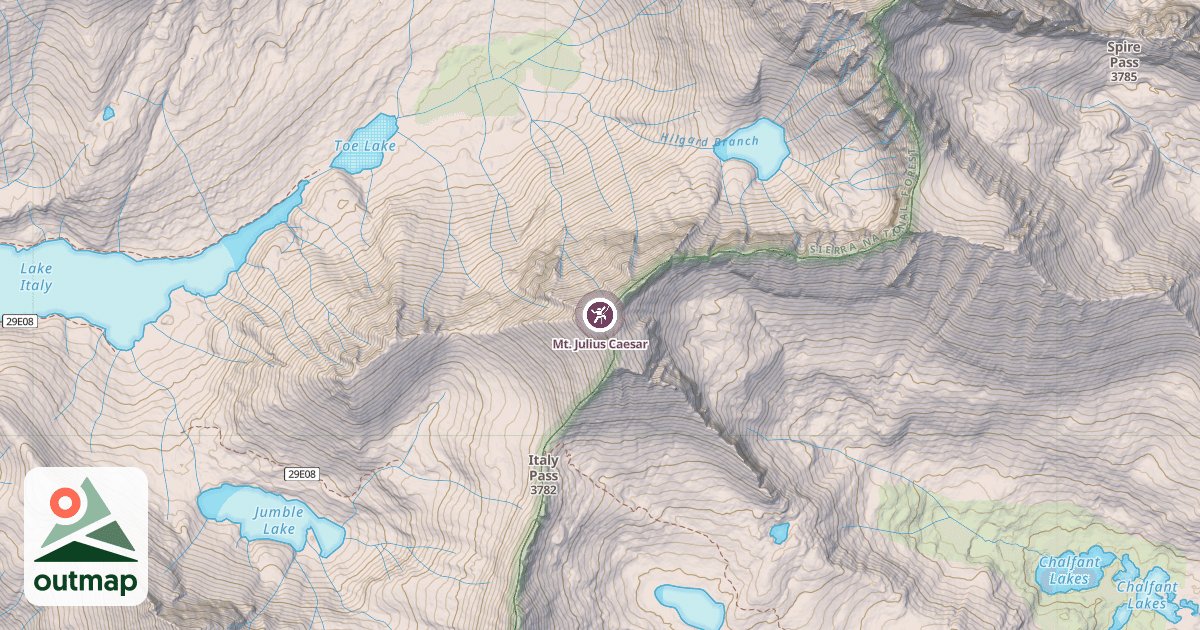 Map of Mt. Julius Caesar