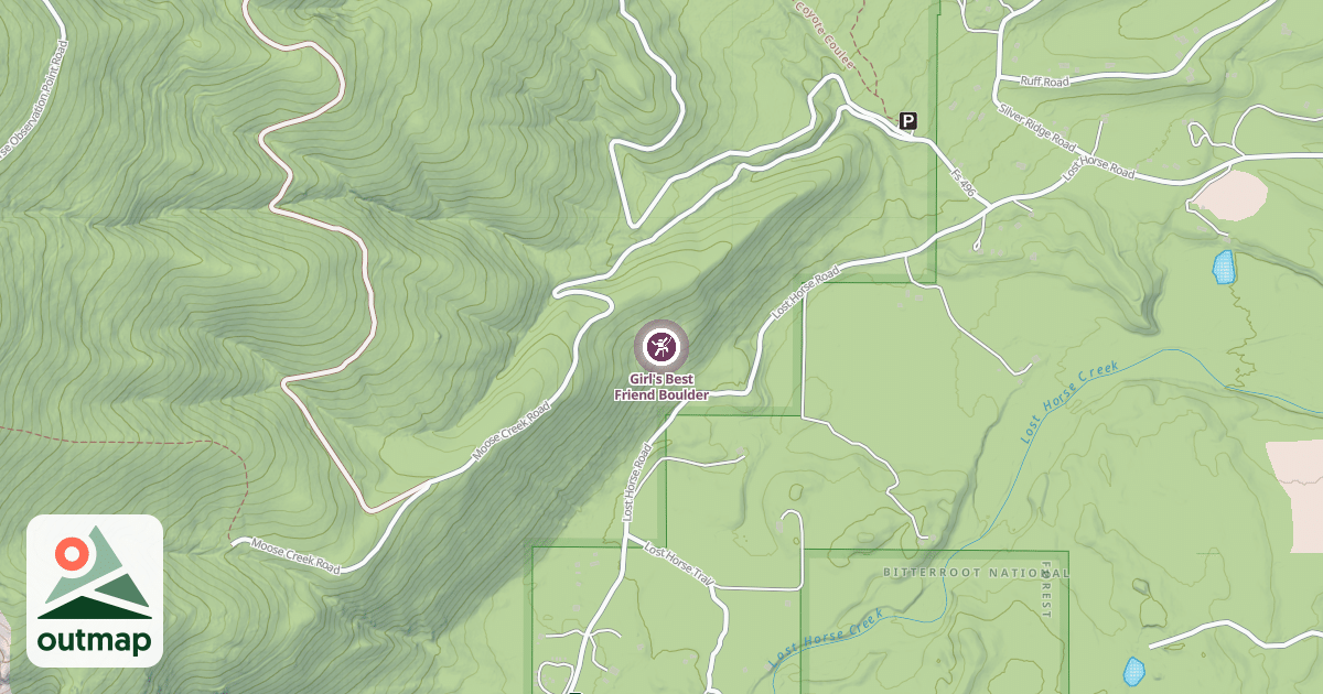 Map of Girl's Best Friend Boulder