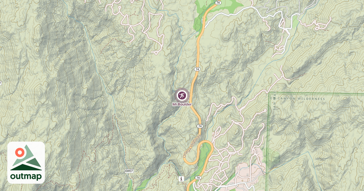 Map of Mi Boulder