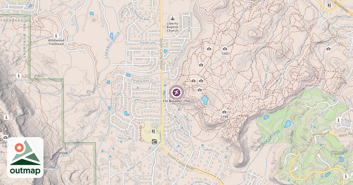 Map of Fin Boulder, The