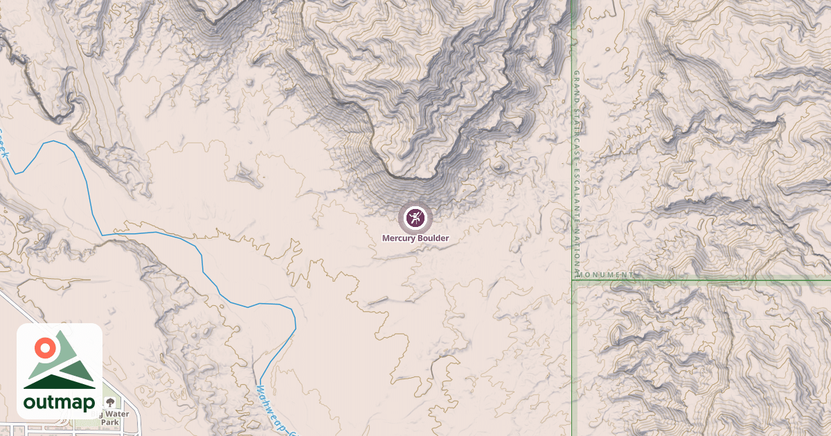 Map of Mercury Boulder