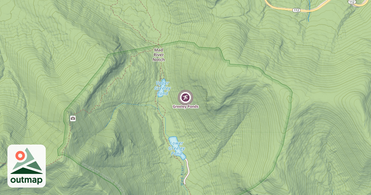 Map of Greeley Ponds