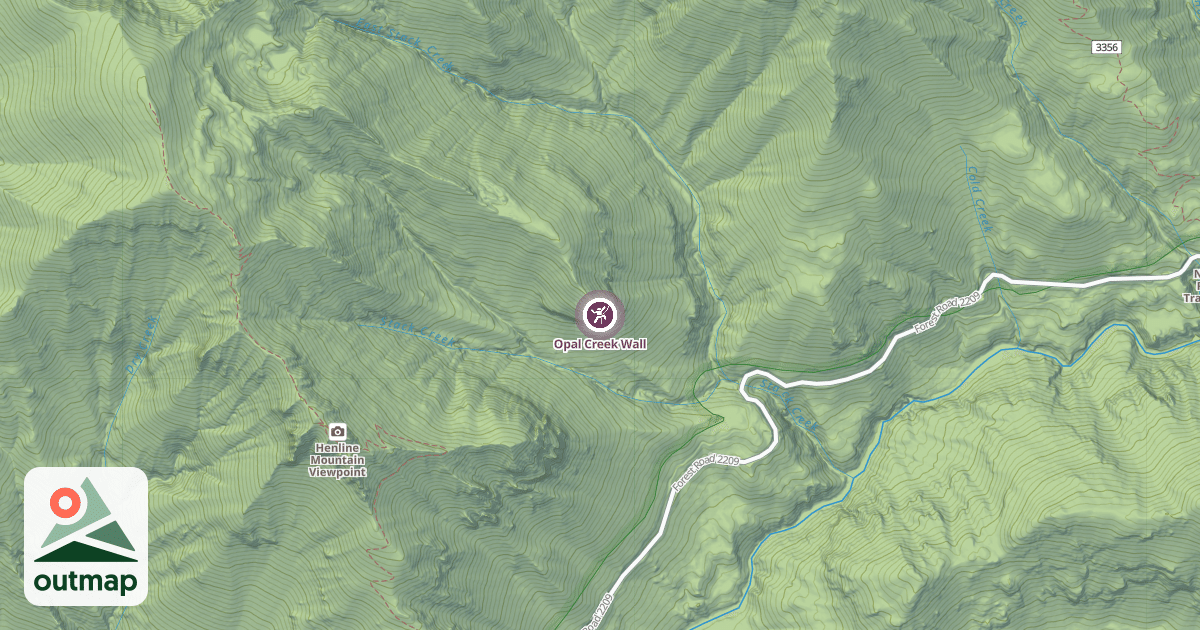 Map of Opal Creek Wall