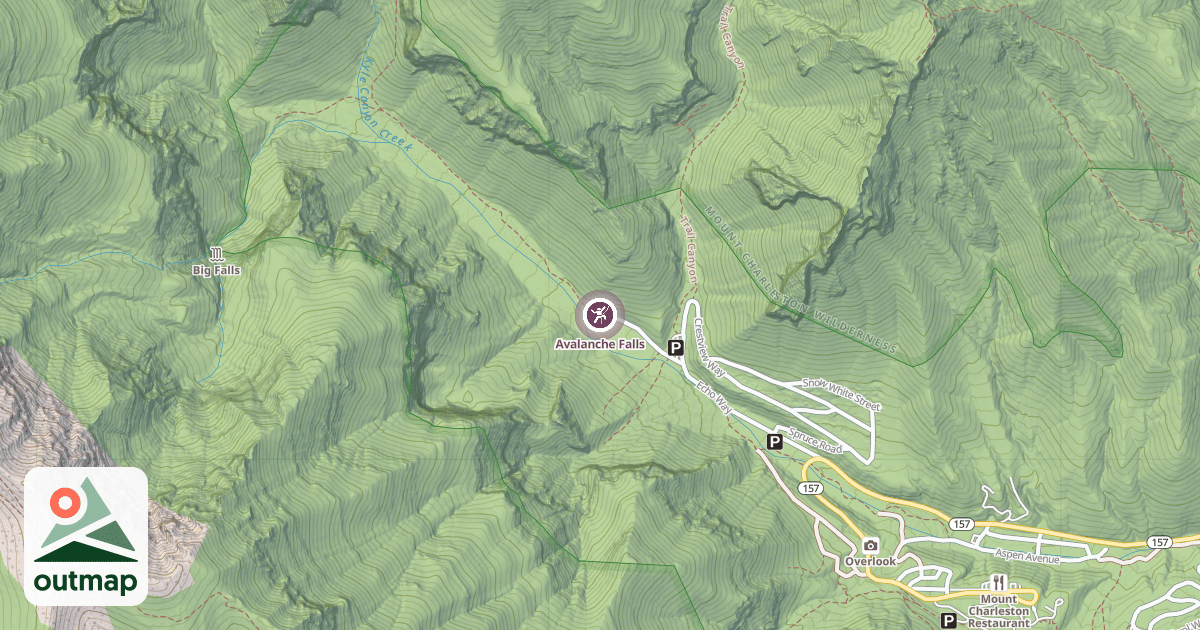 Map of Avalanche Falls