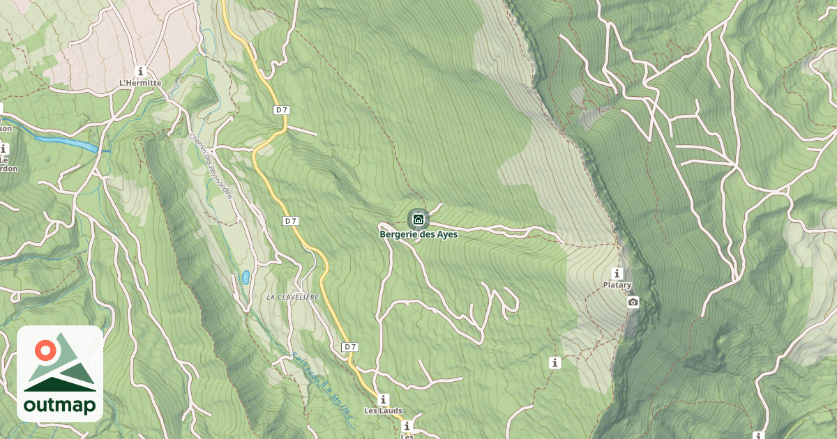 Map of Bergerie des Ayes