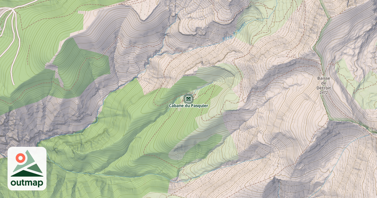 Map of Cabane du Pasquier