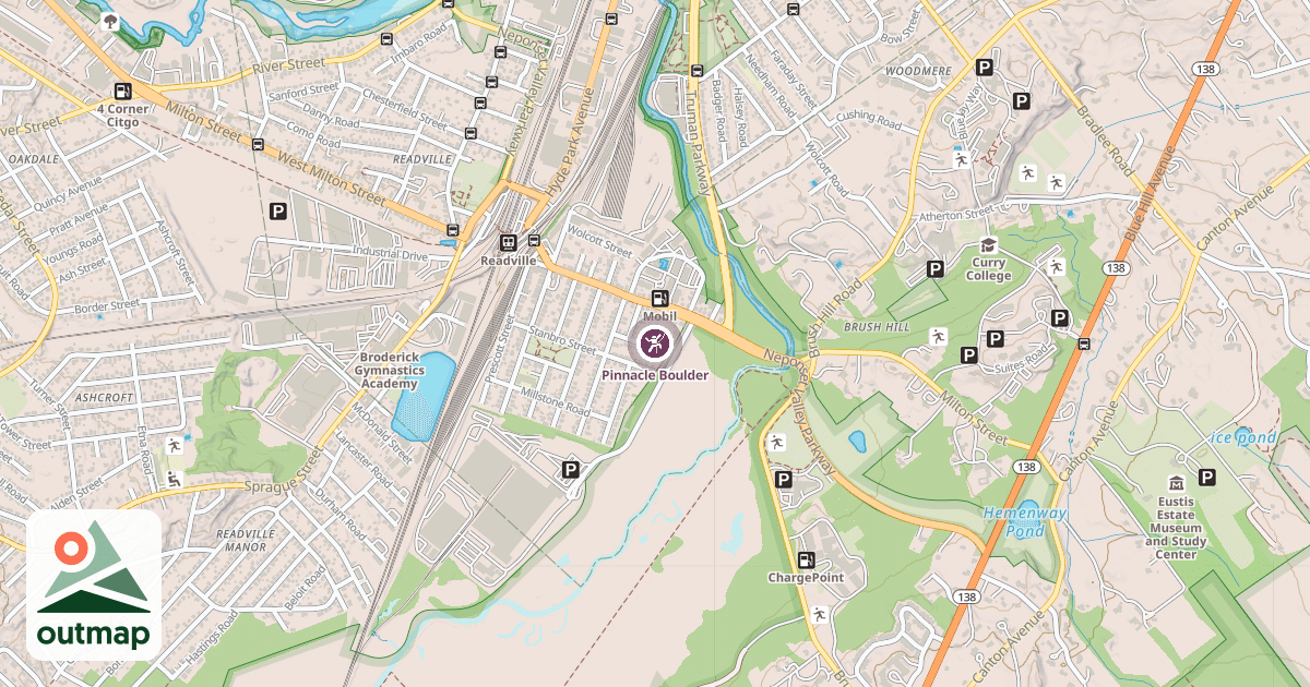 Map of Pinnacle Boulder