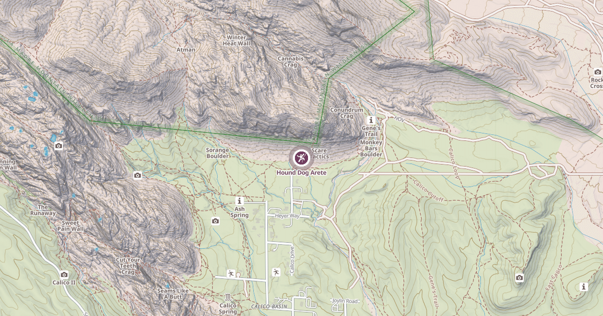 Map preview of Hound Dog Arete