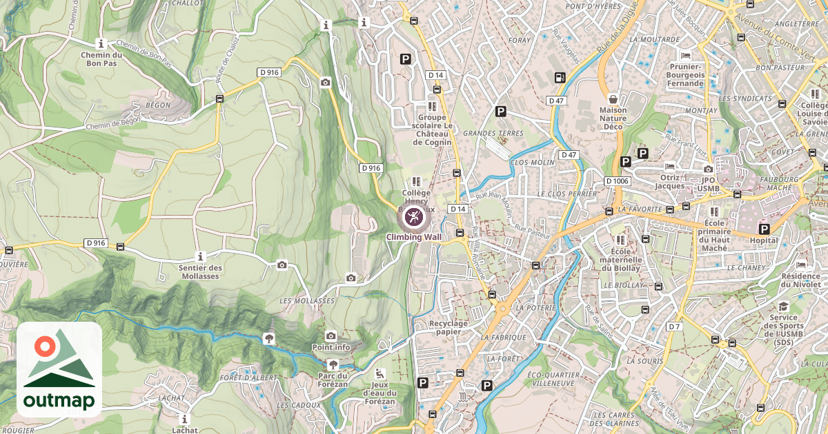Map of Climbing Wall