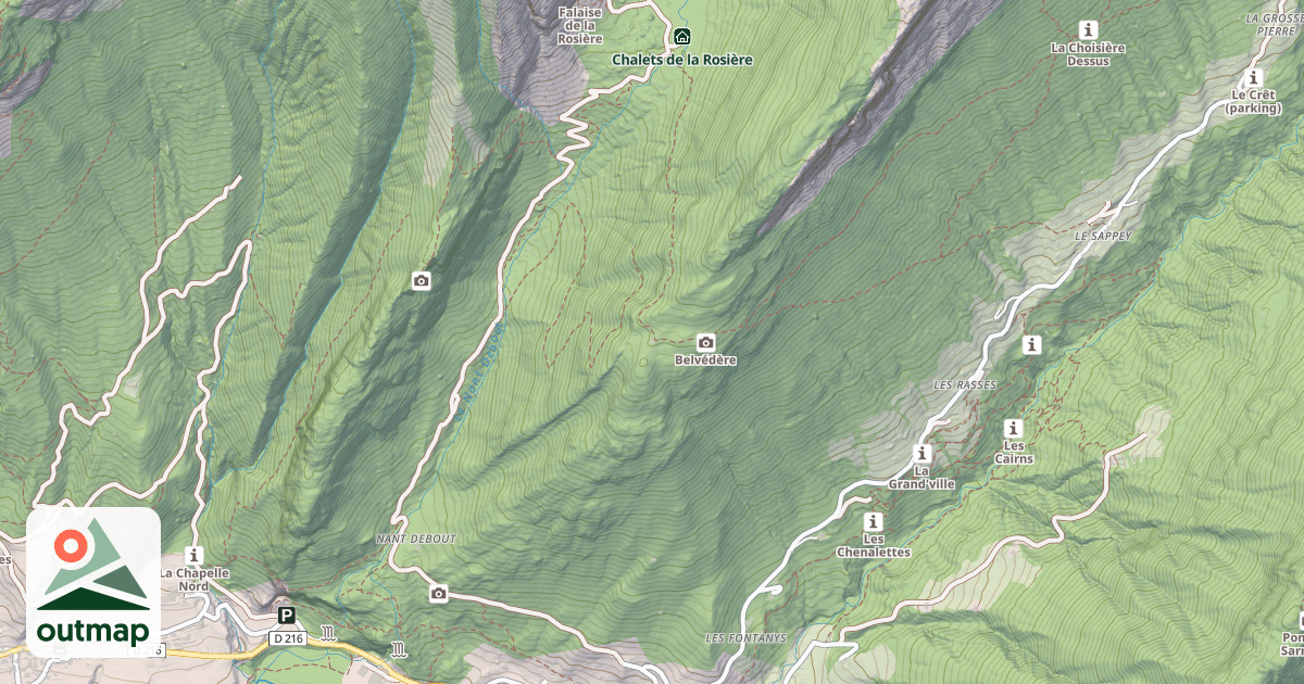 Map of Chalet de la Têtaz